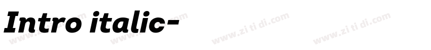 Intro italic字体转换 Intro italic字体转换